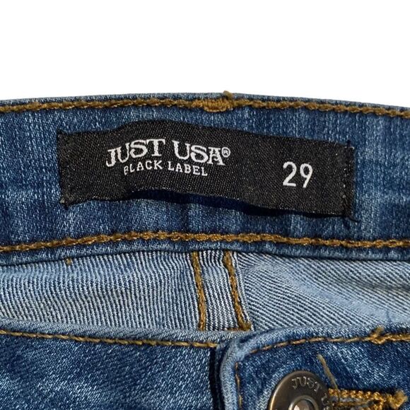 JUST USA Black Label Women’s Vintage Mid Rise Dark Wash Tall Jeans Size 9/29 - Picture 5 of 9